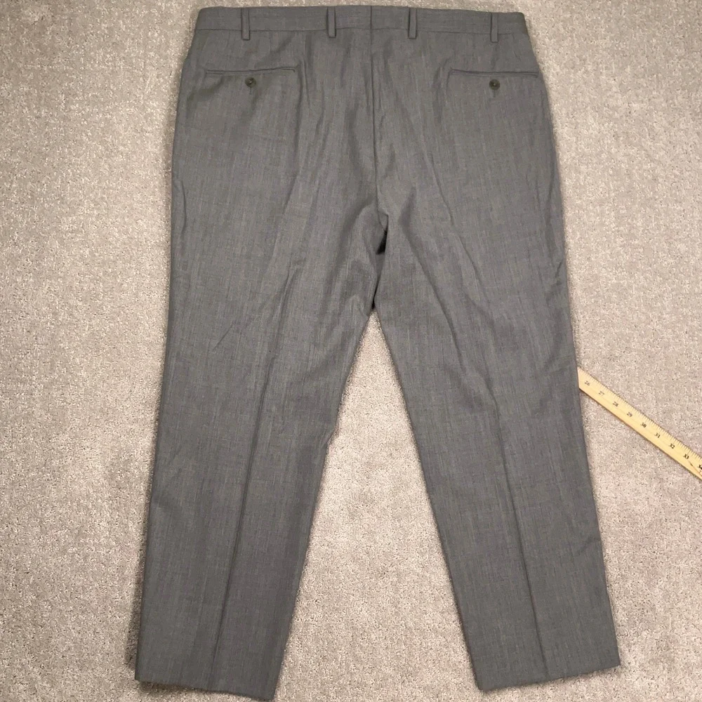 Calvin Klein Suit Men 46R Gray Wool 2-Button Timeless Executive Minimalist